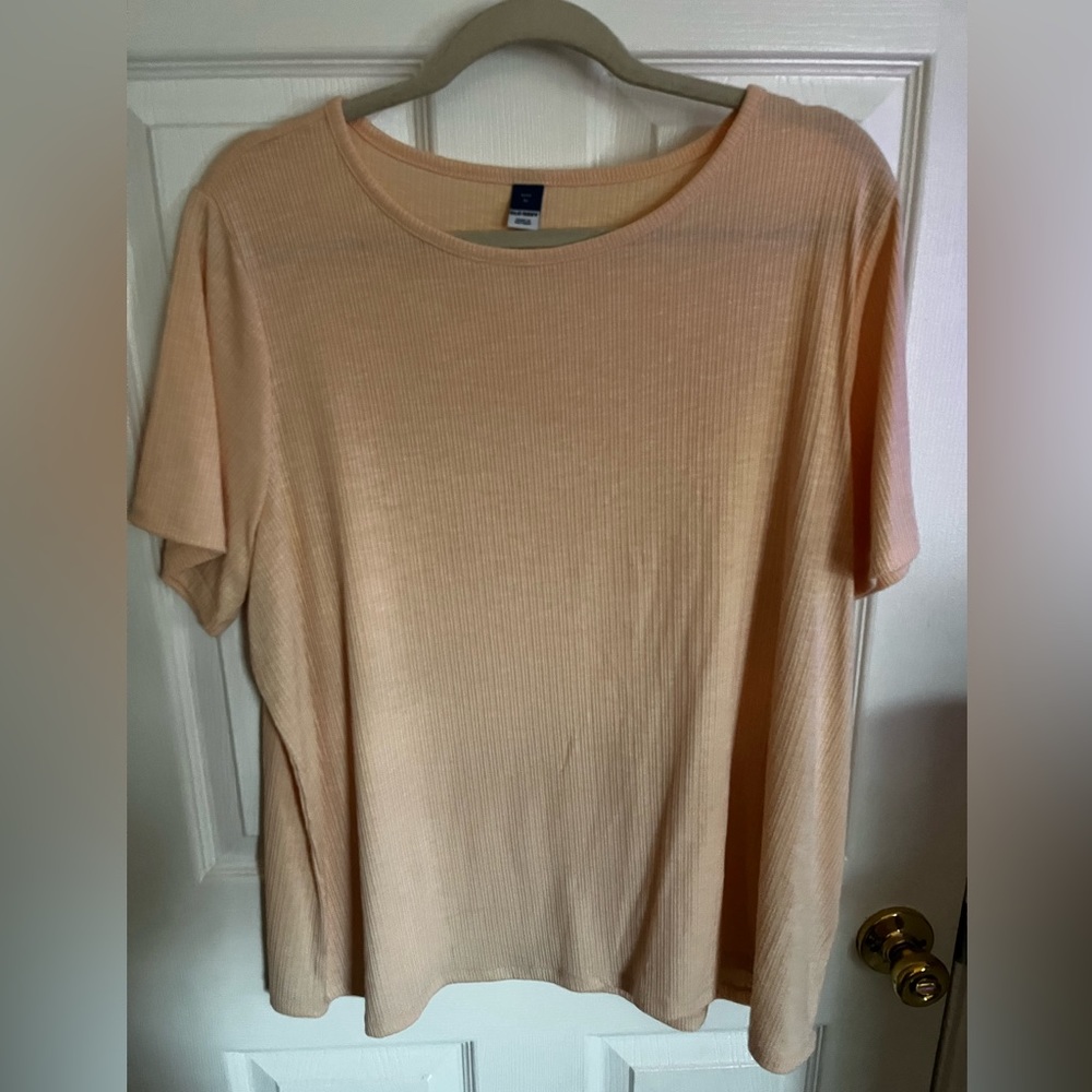 peach over sized 1x shirt